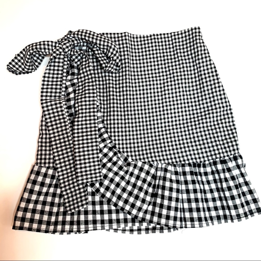 Black And White Gingham Skirt